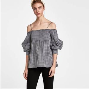 Zara Basic Gingham Top